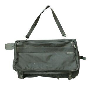 BRIGGS & RILEY Baseline Tri Fold Garment Bag Carry On Luggage Nylon Olive Green